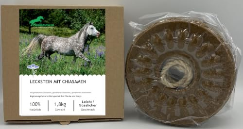 Pferdelutscher Leckstein Chiasamen/Gelenk Wellness - speziell für Pferde und Ponys 1,8 kg(1kg/15,50€)