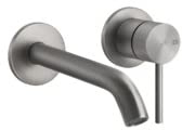 Fertigmontageset 316 Flessa für Waschtisch Wandeinhebelmischer Auslauf 154mm Edelstahl matt gebürstet GESSI 54083239