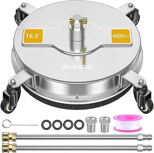 41.9 cm Hochdruckreiniger-Oberflächenreiniger mit Rädern, 4.000 PSI Hochdruckreiniger, Oberflächenreiniger mit Verlängerungsstab, Terrassen, Gehwege