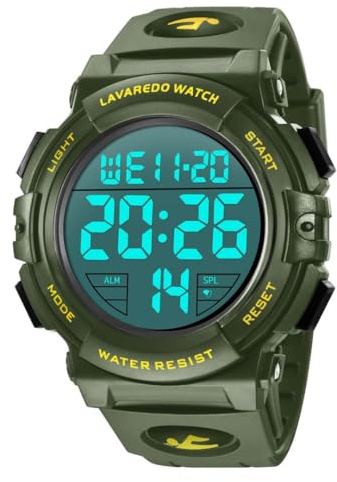 BEN NEVIS Montre Numérique Homme Militaire Sport 5ATM Chronographe | Montre extérieure pour hommes avec étanchéité 5ATM, éclairage arrière LED, alarme et affichage date au quotidien