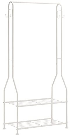 Amazon Basics Armario con dos estantes inferiores, blanco, 75 x 36.5 x 150 cm (L x W x H)