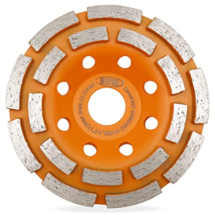 BGTEC Diamond Concrete Grinding Wheel, 115MM/4.5Inch Double Row 18-Segments Cup Surface Grinding Disc for Angle Grinder, Polishing and Cleaning Granite Marble Masonry Stone