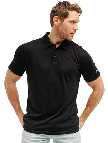 Merino.tech 100% Merino Poloshirt Herren Kurzarm & Langarm Outdoor Alltag | Atmungsaktive, Geruchshemmend Merino Shirt Herren, Schnelltrocknend, Thermo, Knitterfrei, Langarmshirt, für Büro und Freizeit