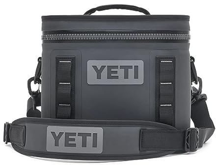 YETI Hopper Flip 8 Cool Bag (Charcoal) – ColdCell Insulation & Leakproof Hydrolok Zip – Portable Cooler Bag for Solo Trips – Fits 11 Cans or 4.5 kg Ice – 3 Year Warranty