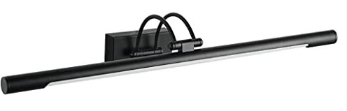 PAPUQ Applique murale LED pour éclairer des tableaux, miroirs, muraux, 12 W, style traditionnel et élégant, teinte de lumière chaude 3000 K, couleur noire mate, entièrement articulée et pivotante. 68