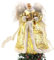Figura de Ángel para Árbol de Navidad, Decoración de Interiores Con Alas de Plumas, 12.6 Pulgadas (Dorado)