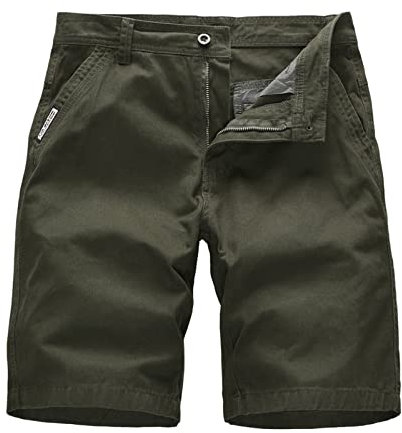 Cargo Hose Tooling Zipper Shorts Male Pocket Fashion Buckle Solid Multi Outdoor Color Shorts Lässige Herren Cargohose Herren Hosen Schwarz (Army Green, S)
