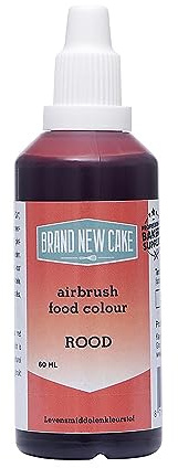 BrandNewCake® Airbrush Lebensmittelfarbe Rot 60ml - Essbare Farbe für Kuchen und Torten - Perfekt für Tortendekorationen