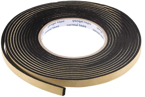 Recogwood Sealing Foam Tape 10mm W x 3mm T x 5M Self Adhesive Strip | 16.4ft Long Weather Seal Tape for Window, Door Insulation, Noise Reduction and Dust Protection