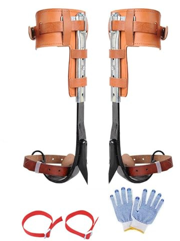 BLUEZY Baumkletterspikes, Baumklettern Steigeisen, Steigeisen für BäUme Verdickte Bodenplatte,Baumklettern Spike Set Hartes Stahlmaterial für Baumarbeit, Obstpflücken