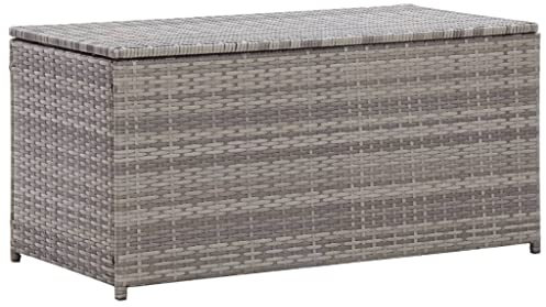 Hommdiy Gartenbox Auflagenbox Kissenbox Kiste Gartentruhe Truhe Box Aufbewahrungsbox Auflagenkiste Garten Poly Rattan