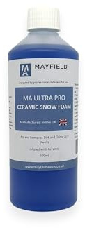 Mayfield Ceramic Snow Foam - 500ml - pH Neutral, Removes dirt and contaminants, Thick foam, Safe to use, Leave an Si02 ceramic layer behind, Hydrophobic, Deep Gloss, Shine, Protection…