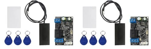 Decqerbe 2X Handy NFC-Steuerplatine Fingerabdruck-IC-Karte DIY-Relaismodul 13,56 MHz Zugangskontrollkarten-Controller, IC + NFC