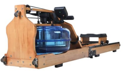 PH Fitness Faltbare hölzerne Rudermaschine mit Wasserbeständigkeit | Realistisches Rudererlebnis | Kompaktes Design für Heim-Fitnessstudio | Langlebige und stilvolle Holzkonstruktion | Einstellbare