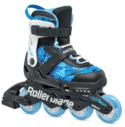 Rollerblade MICROBLADE SL, Pattini in linea Bambino, nero/blu cielo, EU: 36.5-40.5 (UK 4-7 / US: 5-8)