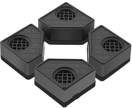 GSCLZ 4 Stück Anti-Vibrations-Pads for Waschmaschinen, leise Skid-Raiser-Matten, Universal-Kühlschrank-Stützdämpfer, Ständer