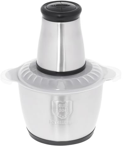 Picadora de carne eléctrica de acero inoxidable, 300 W, 3 L, picadora de 2 velocidades, picadora de cocina multifuncional para carne, verduras, frutas, cebollas, ideal para casa, cocina, restaurante,