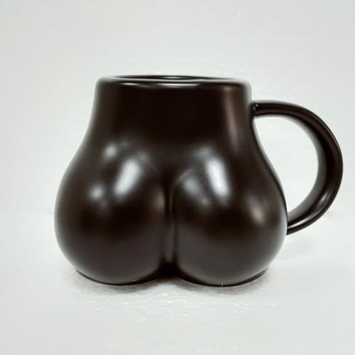 Butt Espresso Ceramic Coffee Mug Creative Human Body 3D Buttock Cup With Handle Artistic Large Buttock Milk Tea Juice Drinking Glass Art Mug Novelty Gift Funny Home Bar Nightclub Decor 300-400ML