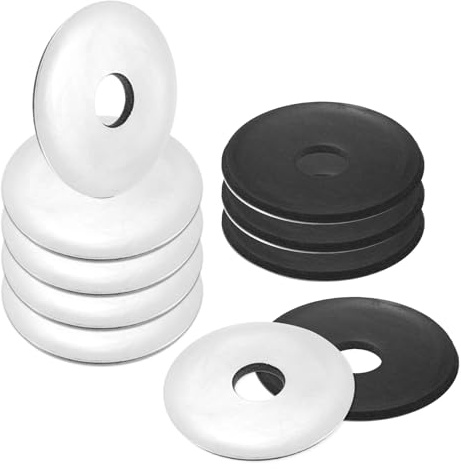 M METERXITY 10-Pack Arandelas De Goma De Sellado Con EPDM, Acero Inoxidable 304 3/8 x 1-1/2 OD Arandelas De Neopreno Para Tornillos/Pernos/Maquinaria/Barcos/Techos