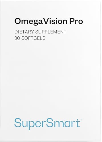 OmegaVision Pro - Omega-3, Lutein, Zeaxanthin, Vitamine - SuperSmart | Nahrungsergänzungsmittel für die Augen - Unterstützung der Augengesundheit, vor Blaulicht & Augenmüdigkeit - 30 Softgels