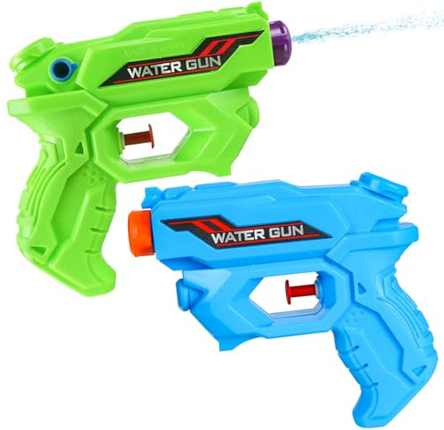Pistolet à Eau pour Enfant, 2 Pièces Petit Pistolet à Eau Pistolet Jouet, Pistolet a Eau Enfant, Jouet Pistolet à Eau pour Enfants, Mini Pistolets à Eau, Jouet Plage Piscine Fête Eau