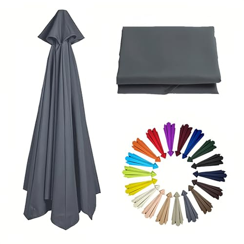 2m/6.6Ft Umbrella Replacement Canopy | Replacement Parasol Cover for 6 Arms| Umbrella Replacement Top | Breathable | Washable | for Garden, Market, Backyard, Beach, Patio