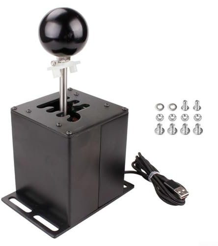 Whychstore H Gear Shifter Zubehör perfekt geeignet für fortgeschrittene Rennspiele auf PC-Plattformen (6 Geschwindigkeit+R-HB039)