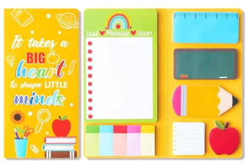 Onlvmyur 440 Blätter Haftnotizen Set Teacher's Day Klebezettel Klein Haftzettel Buch Neuheit Bündel Haftnotizen Sticky Notes Beschreibbare Postit Geschenke für Studenten Schüler Lehrer
