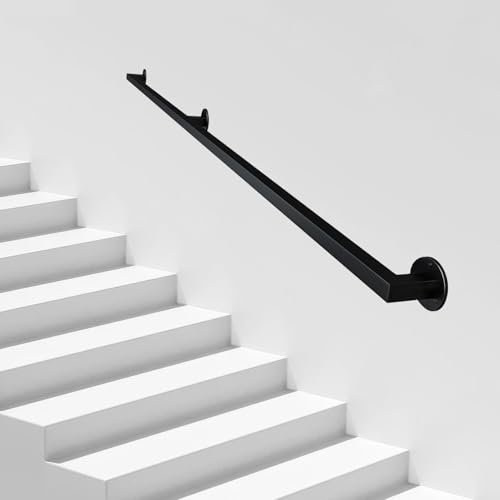 Scala in ferro battuto da parete in metallo nero facile installazione supporto assistivo il per scale lunghezza 330 cm semplice ed elegante corrimano
