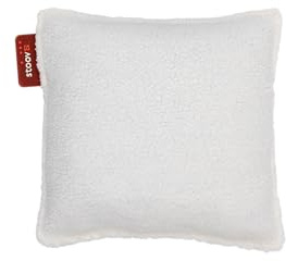 Stoov Heizkissen mit Abschaltautomatik - Kabelloses Wärmekissen mit Standard Akku: 2 bis 4 Std. Wärme - Elektrische Wärmflasche für Rücken & Nacken - Ploov² 45x45 cm Wollig Off-White