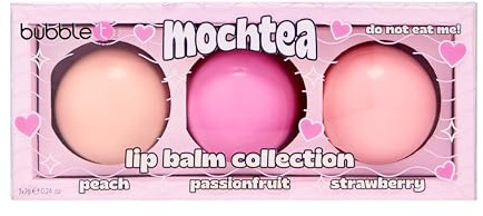 Bubble T Cosmetics Moch-Tea Lip Balm Gift Set – Nourishing & Hydrating Lip Care Collection – Moisturizing Lip Balms with Delicious Flavors – Perfect Skincare Gift for Women & Teens