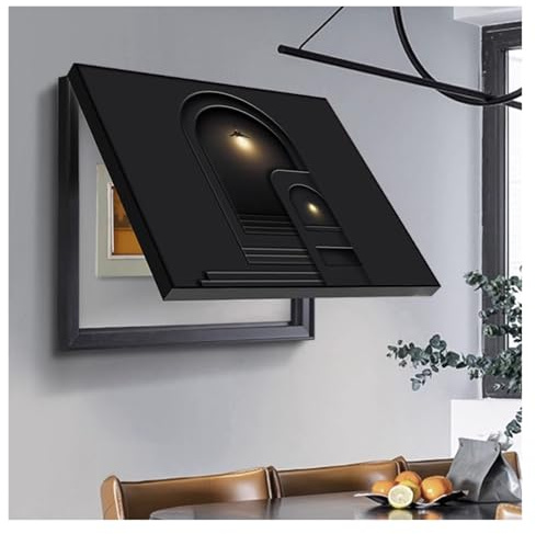 Hidden Multimedia Box Circuit Breaker Panel Protector Opening Upwards Electricity Distribution Box Wall Art Corridor(D,70x50cm)