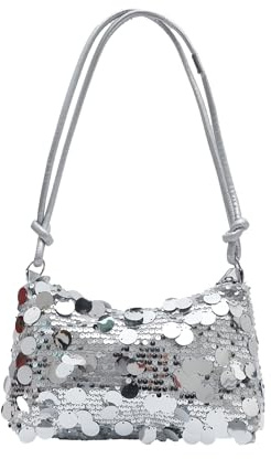 Uwiyo Damen Clutch Glitzer Pailletten, Damen Glitzer Tasche Schultertasche Elegante Abendtasche mit Reißverschluss Handtasche für Prom Hochzeit Party Bankett