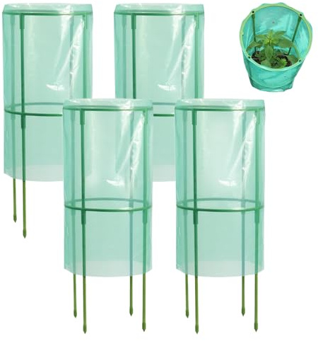 Gomice Campanas de Jardín - Protectores de Plantas y Semilleros - 4 Unidades Protección Antihielo Reutilizable y Protección contra Animales para Arbustos de Arándanos, Fresas, Verduras, Flores