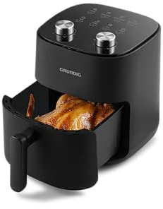 Grundig - FRY 6321 L Heißluftfritteuse - 4,7 Liter Kapazität - Fettarme Zubereitung, Schonendes Garen, Vielseitige Anwendung - Für 500g Pommes Frites - Kompakte Bauweise