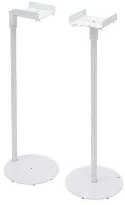 2 LautsprecherstäNder Universal für Satelliten Surround Boxen LautsprecherstäNder HöHenverstellbar Lasten 6kg WeißE EisenstäNder 360° Drehbarer Bodenmontage für Studio Heimkino Dj Tragbar