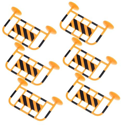 ibasenice Jouets de Barrière de Circulation Miniatures 10 Pièces en Résine | Jeu de Simulation D’obstacles Routiers, Modèles Miniatures de Barrières de Signalisation, Léger et Facile à Transporter