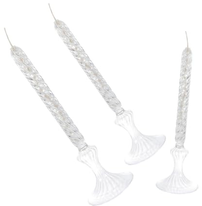 DOITOOL 3 Stück Öllampen aus Glas Klare Petroleumlampe für Innenbereich Dekorative Tisch Öllampe für Hochzeit und Heimdeko