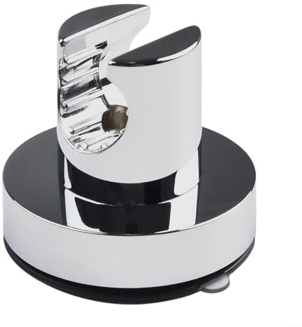 Soporte para cabezal de ducha con potente ventosa, montaje en pared ajustable, sin taladro, construcción de PVC ABS, apto para baño, trabajos en vidrio, mármol, azulejos, metal, plástico, madera