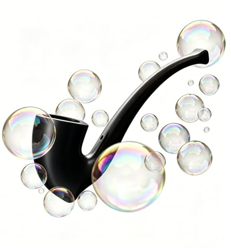 Seifenblasenpfeife, 3D-Gedruckter Retro-Blasenbläser, farbenfrohes, lustiges Blasenbläserrohr, kreativer rohrförmiger Seifenblasenbläser, wiederverwendbares Partygeschenk im Freien(Schwarz)