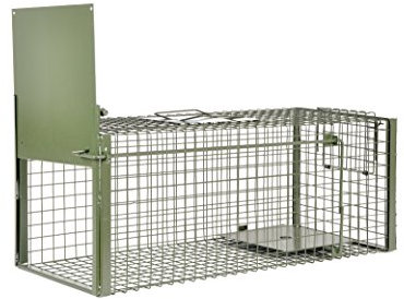 KrapTrap | Marderfalle Katzenfalle | 75 x 29 x 28 cm | Lebendfalle Tierfalle Olivgrün