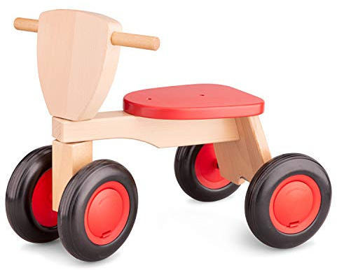 New Classic Toys - 11420 - Spielfahrzeuge - Blauer Rutscher Holz-Sitz-Roller