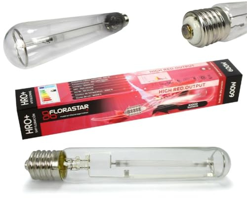 FLORASTAR Ampoule HPS 600W HRO+ Spectre Ultra-Rouge Floraison Culot E40 Horticulture