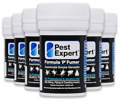 Pest Experts Formula ‘P’ Fumer Poultry Red Mite killer smoke bombs 6 x 3.5g (HSE approved and tested - professional strength product)