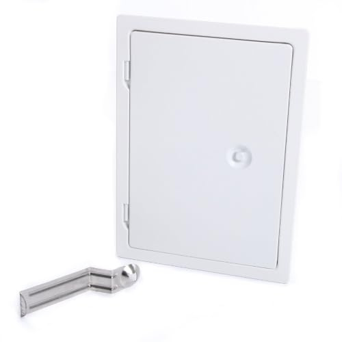 rg-vertrieb Kamintür Reinigungstür Revision Schornstein Edelstahl Putztür Weiss Stahl 2 Größen (Weiß 14x21cm)