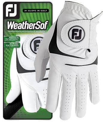 Footjoy 66245 Herren-Golfhandschuhe, Weiß, Größe M