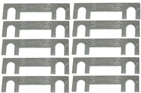 AERZETIX: 10x Fusible à Languette Lame - 50A - pour Porte-fusible Courant Fort - Argent - C42202