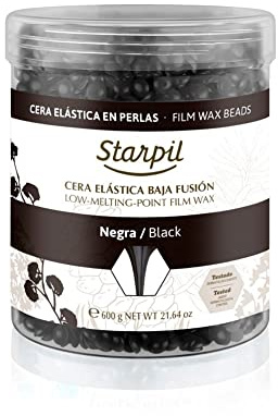 STARPIL Filmwax Black Perlen (Polymer Blend), 600 g - Haarentfernungswachs für Beine, Rücken, Brust und Bart- und Nackenränder bei Männern - Paraffinfrei - Unisex - Alle Hauttypen