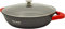 WECOOK! Ecostone Cazuela Baja Inducción con Tapa de Cristal 40cm, Antiadherente XTRA DUPON Ecológico sin PFOA, Aluminio Fundido, 5mm Espesor, 7,5cm Alto, Asas Silicona, Vitrocerámica, Gas