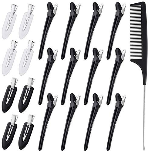 20 Piezas de Pinzas para el Pelo sin Doblar Clips y Pinza de Pelo de Duckbill Metal Clips para El Cabello Suministros de Peluquería